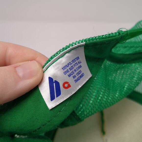 Ceiba Snapback Trucker Hat Green One Size Adjustable Mesh Back Rope Polyester - Picture 9 of 9